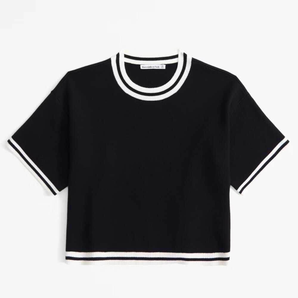 A&F LuxeLoft Sweater Tee - Black M